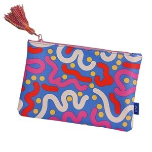 NEW IPSY MULTICOLORED ABSTRACT PRINTED MAKEUP BAG
